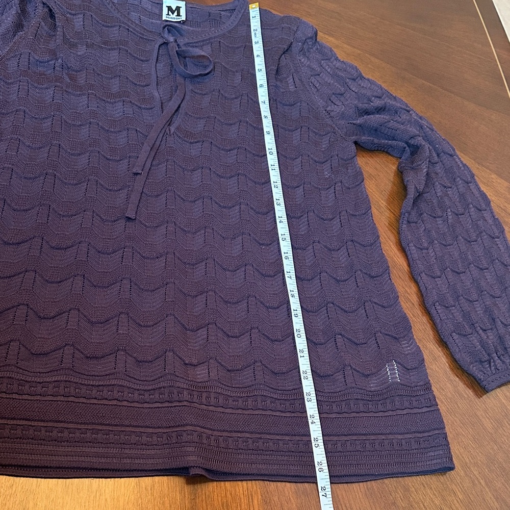 Missoni Brown Signature Knit Sweater – Italian Luxury Zigzag Pattern, Size - Picture 6 of 13